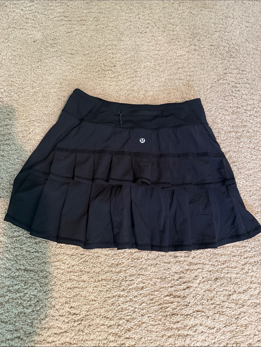 lululemon athletica Black Tiered Skater Tennis Skirt